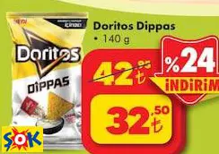 DORİTOS DİPPAS 140 G CİPS DORİTOS DİPPAS 140 G CİPS